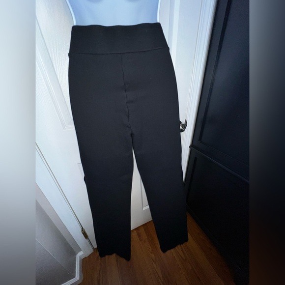 Loft Women's Small Black Pull On Straight Leg Ankle Crop Pants Ponte Stretch S - Picture 13 of 14